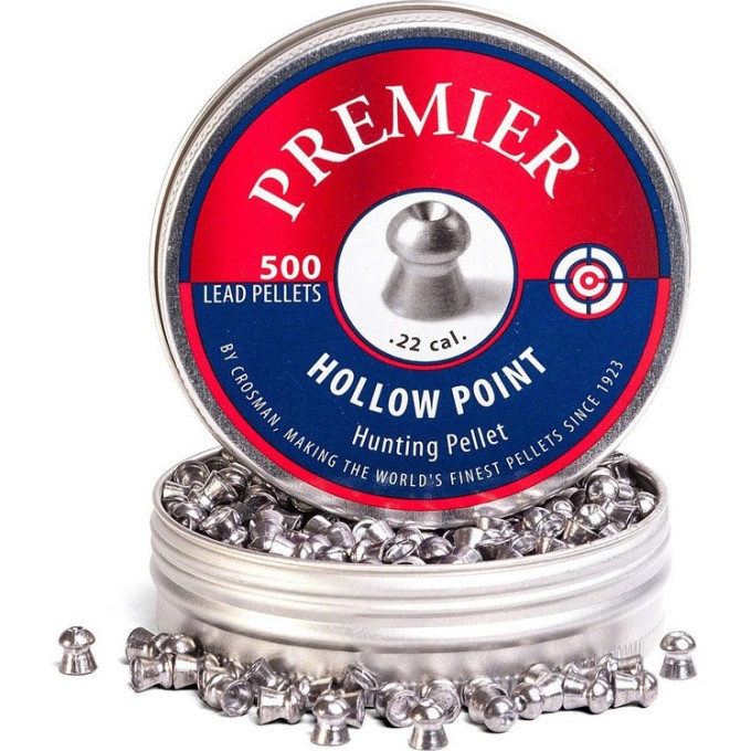 Пули CROSMAN Premier Hollow Point.22 (5,5 мм), 0,92 г, 500 шт. pcs 6-LHP22